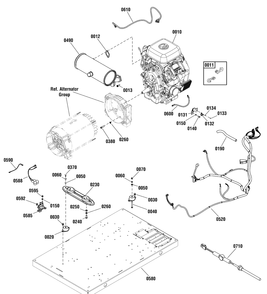 Power Group Diagram and Parts List for 040573-02  Briggs and Stratton Generator